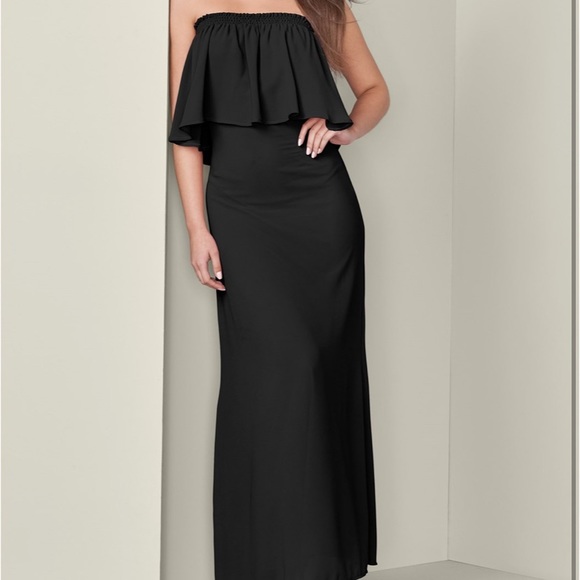 Off-Shoulder Dress (black) - Picture 5 of 6